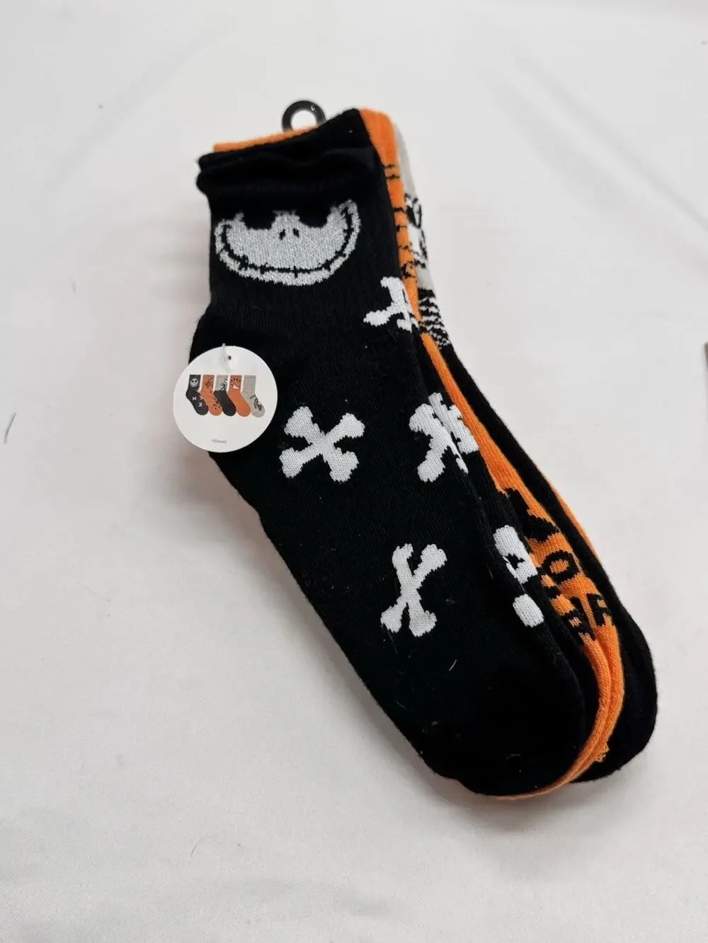 Nightmare before Christmas Ankle socks Disney black orange women Kids 4 Pairs